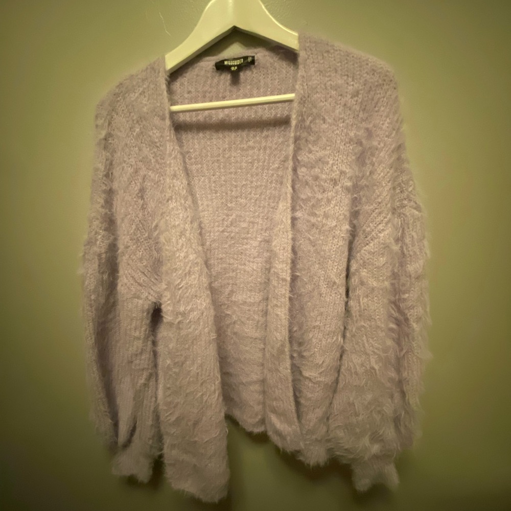 Missguided fuzzy cardigan